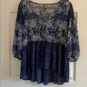Babydoll long sleeve tunic
